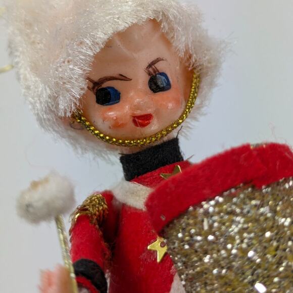 Vintage Drummer Boy Christmas Tree Ornaments Drum Major Soldier 50s MCM Holiday - Picture 14 of 16